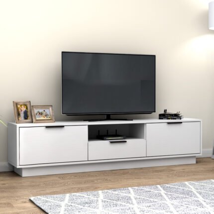 Βρες το Έπιπλο τηλεόρασης Mensa Megapap χρώμα λευκό 180x35x43cm. σε μοναδική τιμή στο clickforshop.gr