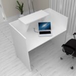 Γραφείο υποδοχής - reception Lemmon Megapap χρώμα λευκό 120x70x110εκ. - Image 2