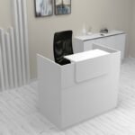 Γραφείο υποδοχής - reception Lemmon Megapap χρώμα λευκό 120x70x110εκ. - Image 3