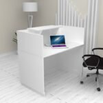 Γραφείο υποδοχής - reception Lemmon Megapap χρώμα λευκό 120x70x110εκ. - Image 4