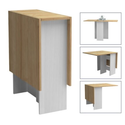 Βρες το Τραπέζι Pepe Megapap επεκτεινόμενο χρώμα λευκό - φυσικό οξιάς 28(56+56)x77x75εκ. σε μοναδική τιμή στο clickforshop.gr