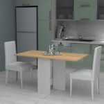 Τραπέζι Pepe Megapap επεκτεινόμενο χρώμα λευκό - φυσικό οξιάς 28(56+56)x77x75εκ. - Image 2