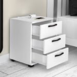 Κομοδίνο - Συρταριέρα γραφείου Roco Megapap χρώμα λευκό 40x39x57εκ. - Image 2