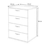 Συρταριέρα Velika Megapap χρώμα λευκό 73x44x96εκ. - Image 5