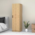 Ντουλάπα ρούχων Victoria Megapap μονόφυλλη χρώμα φυσικό οξιάς 50x60x181εκ. - Image 3