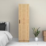 Ντουλάπα ρούχων Victoria Megapap μονόφυλλη χρώμα φυσικό οξιάς 50x60x181εκ. - Image 4