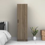 Ντουλάπα ρούχων Victoria Megapap μονόφυλλη χρώμα καρυδί 50x60x181εκ. - Image 4