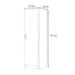 Ντουλάπα ρούχων Victoria Megapap μονόφυλλη χρώμα καρυδί 50x60x181εκ. - Image 5