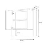 Καθρέπτης μπάνιου Delo Μegapap χρώμα λευκό 62x17,5x60εκ. - Image 4