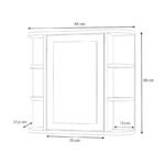 Καθρέπτης μπάνιου Diro Μegapap χρώμα λευκό 65x17,5x60εκ. - Image 4