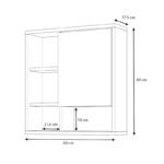 Καθρέπτης μπάνιου Demo Μegapap χρώμα λευκό 60x17,5x60εκ. - Image 4