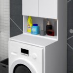 Έπιπλο πλυντηρίου Cozen Megapap χρώμα λευκό 65x60x178εκ. - Image 4