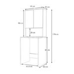 Έπιπλο πλυντηρίου Cozen Megapap χρώμα λευκό 65x60x178εκ. - Image 5