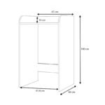 Έπιπλο πλυντηρίου Toren Megapap χρώμα λευκό 65x60x100εκ. - Image 3