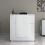 Γραφείο υποδοχής - reception Gemini Megapap χρώμα λευκό 100x70x110εκ. - Image 3