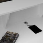 Γραφείο υποδοχής - reception Gemini Megapap χρώμα λευκό 100x70x110εκ. - Image 5