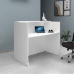 Γραφείο υποδοχής - reception Gemini Megapap χρώμα λευκό 150x70x110εκ. - Image 2