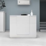 Γραφείο υποδοχής - reception Gemini Megapap χρώμα λευκό 150x70x110εκ. - Image 3