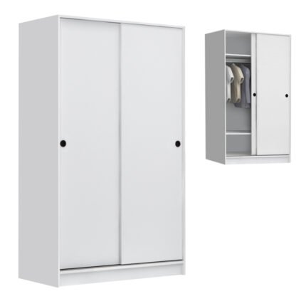 Βρες το Ντουλάπα ρούχων Regio Megapap δίφυλλη συρόμενη χρώμα λευκό 120x60x200εκ. σε μοναδική τιμή στο clickforshop.gr