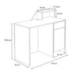 Γραφείο υποδοχής - reception Merlin Megapap χρώμα ανθρακί - φυσικό οξιάς 110x50x101,8εκ. - Image 5