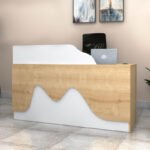 Βρες το Γραφείο υποδοχής - reception Lione Megapap χρώμα φυσικό οξιάς - λευκό 160x60x100εκ. σε μοναδική τιμή στο clickforshop.gr