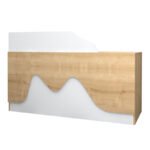 Γραφείο υποδοχής - reception Lione Megapap χρώμα φυσικό οξιάς - λευκό 160x60x100εκ. - Image 4