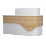 Γραφείο υποδοχής - reception Dustin Megapap χρώμα λευκό - φυσικό οξιάς 160x60x101,8εκ. - Image 5
