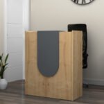 Βρες το Γραφείο υποδοχής - reception Mezzo Megapap χρώμα φυσικό οξιάς - ανθρακί 90x40x110εκ. σε μοναδική τιμή στο clickforshop.gr