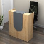 Γραφείο υποδοχής - reception Mezzo Megapap χρώμα φυσικό οξιάς - ανθρακί 90x40x110εκ. - Image 3