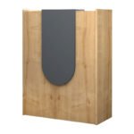 Γραφείο υποδοχής - reception Mezzo Megapap χρώμα φυσικό οξιάς - ανθρακί 90x40x110εκ. - Image 5