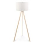 Βρες το Φωτιστικό δαπέδου Rosling Megapap Mdf/ύφασμα Pvc χρώμα φυσικό/λευκό 38x21x140εκ. σε μοναδική τιμή στο clickforshop.gr