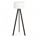 Βρες το Φωτιστικό δαπέδου Rosling Megapap Mdf/ύφασμα Pvc χρώμα μαύρο - λευκό 38x38x140εκ. σε μοναδική τιμή στο clickforshop.gr