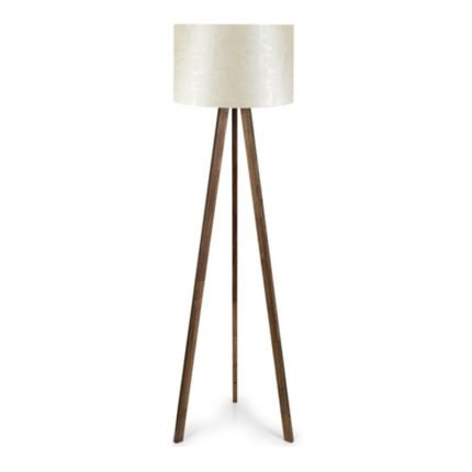 Βρες το Φωτιστικό δαπέδου Rosling Megapap Mdf/ύφασμα Pvc χρώμα καρυδί/μπεζ 38x21x140εκ. σε μοναδική τιμή στο clickforshop.gr