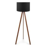 Βρες το Φωτιστικό δαπέδου Rosling Megapap Mdf/ύφασμα Pvc χρωμα καρυδί/μαύρο 38x21x140εκ. σε μοναδική τιμή στο clickforshop.gr