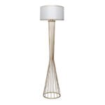 Βρες το Φωτιστικό δαπέδου Clarke Megapap μέταλλο/ύφασμα χρώμα χρυσό/λευκό 38x21x155εκ. σε μοναδική τιμή στο clickforshop.gr