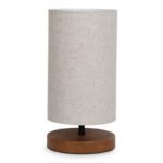 Βρες το Φωτιστικό επιτραπέζιο Winkler Megapap wicker ύφασμα/ξύλο/μέταλλο χρώμα ανοιχτό καφέ 15x15x30εκ. σε μοναδική τιμή στο clickforshop.gr