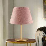 Φωτιστικό επιτραπέζιο Rosenthal Megapap ύφασμα Pvc χρώμα ροζ/χρυσό 22x17x37εκ. - Image 2