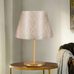 Φωτιστικό επιτραπέζιο Rosenthal Megapap ύφασμα Pvc χρώμα χρυσό 22x17x37εκ. - Image 2