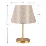 Φωτιστικό επιτραπέζιο Rosenthal Megapap ύφασμα Pvc χρώμα χρυσό 22x17x37εκ. - Image 3