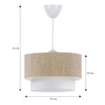 Φωτιστικό οροφής Whitehouse Megapap E27 υφασμάτινο μονόφωτο χρώμα μπεζ 30x20x55εκ. - Image 3