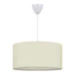 Βρες το Φωτιστικό οροφής Monahan Megapap υφασμάτινο μονόφωτο χρώμα εκρού 38x20x70εκ. σε μοναδική τιμή στο clickforshop.gr