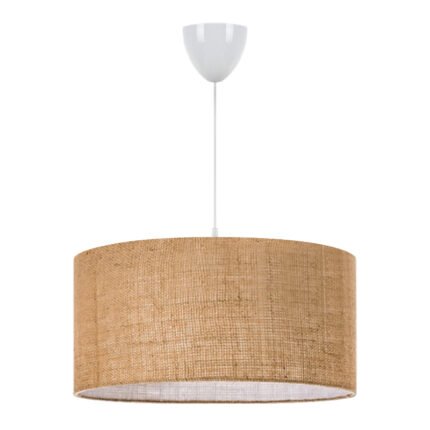 Βρες το Φωτιστικό οροφής Monahan Megapap E27 γιούτα μονόφωτο χρώμα μπεζ 38x21x70εκ. σε μοναδική τιμή στο clickforshop.gr