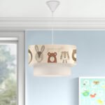 Φωτιστικό οροφής Goofy Megapap υφασμάτινο μονόφωτο με χαριτωμένα ζωάκια 30x20x70εκ. - Image 2