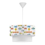 Βρες το Φωτιστικό οροφής Goofy Megapap υφασμάτινο μονόφωτο με χαριτωμένα οχήματα 30x20x70εκ. σε μοναδική τιμή στο clickforshop.gr