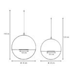 Βάση - ζαρντινιέρα κρεμαστή σετ 2τμχ μεταλλική για φυτά εσωτερικού και εξωτερικού χώρου χρώμα μαύρο Φ30εκ. - Image 2