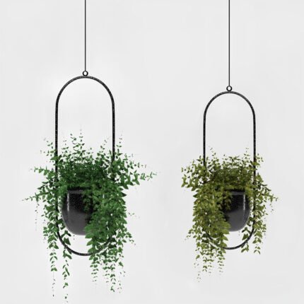 Βρες το Βάση - ζαρντινιέρα κρεμαστή σετ 2τμχ μεταλλική για φυτά εσωτερικού και εξωτερικού χώρου χρώμα μαύρο Φ15εκ. σε μοναδική τιμή στο clickforshop.gr