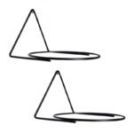 Βάση - ζαρντινιέρα επιτοίχια σετ 2 τμχ μεταλλική για φυτά εσωτερικού και εξωτερικού χώρου χρώμα μαύρο 10x10x11εκ. - Image 2