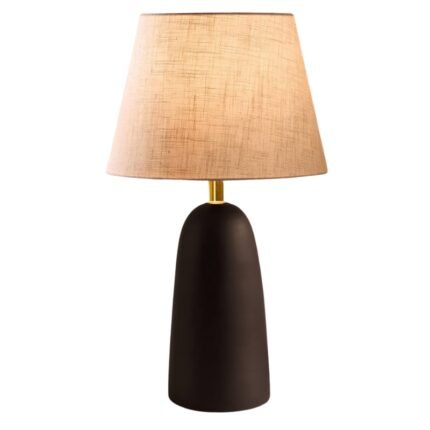 Βρες το Φωτιστικό επιτραπέζιο Odesa Megapap E27 μεταλλικό - ύφασμα Pvc χρώμα μαύρο - κρεμ Ø22x35εκ. σε μοναδική τιμή στο clickforshop.gr