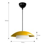 Φωτιστικό οροφής Eliora Megapap E27 μεταλλικό μονόφωτο χρώμα κίτρινο Ø36x100εκ. - Image 3
