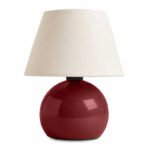 Βρες το Φωτιστικό επιτραπέζιο Alaska Megapap E27 μεταλλικό - ύφασμα Pvc χρώμα μπορντώ - κρεμ Ø22x30εκ. σε μοναδική τιμή στο clickforshop.gr